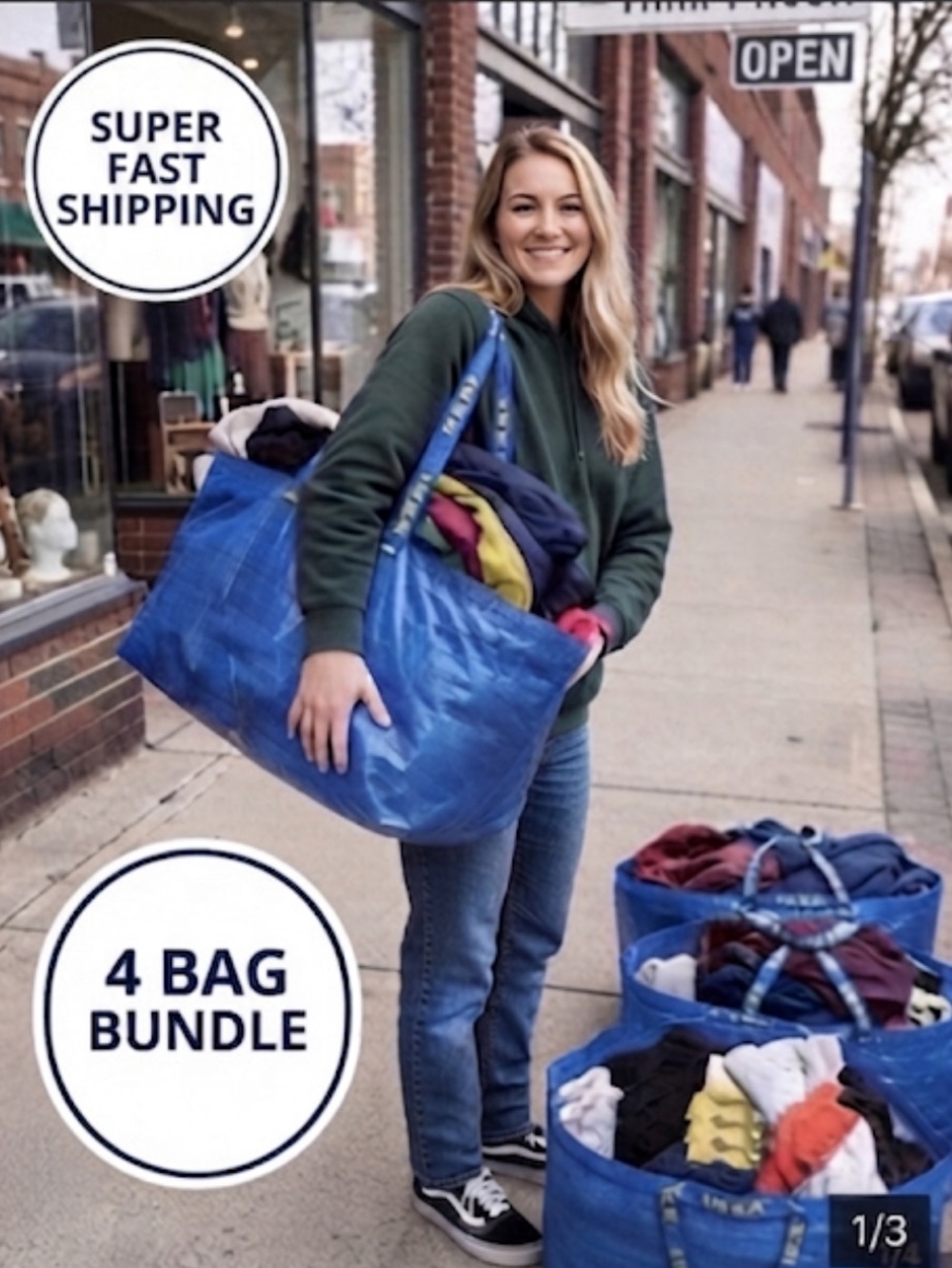 IKEA Frakta Bags, 4 bags included, New moving bags